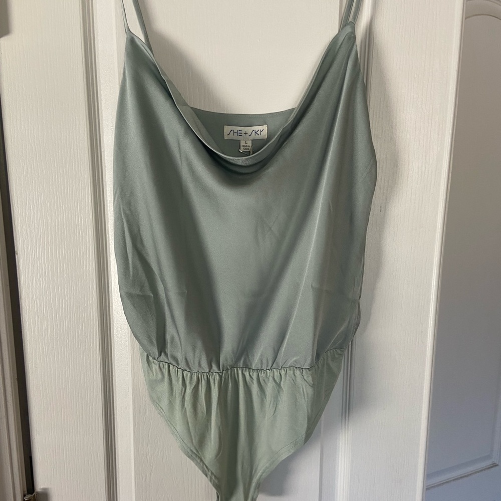 NWT She + Sky cami thong bodysuit (Size L)